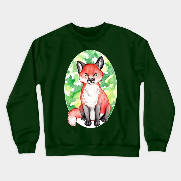 What the Fox Crewneck Sweatshirt by TaksArt